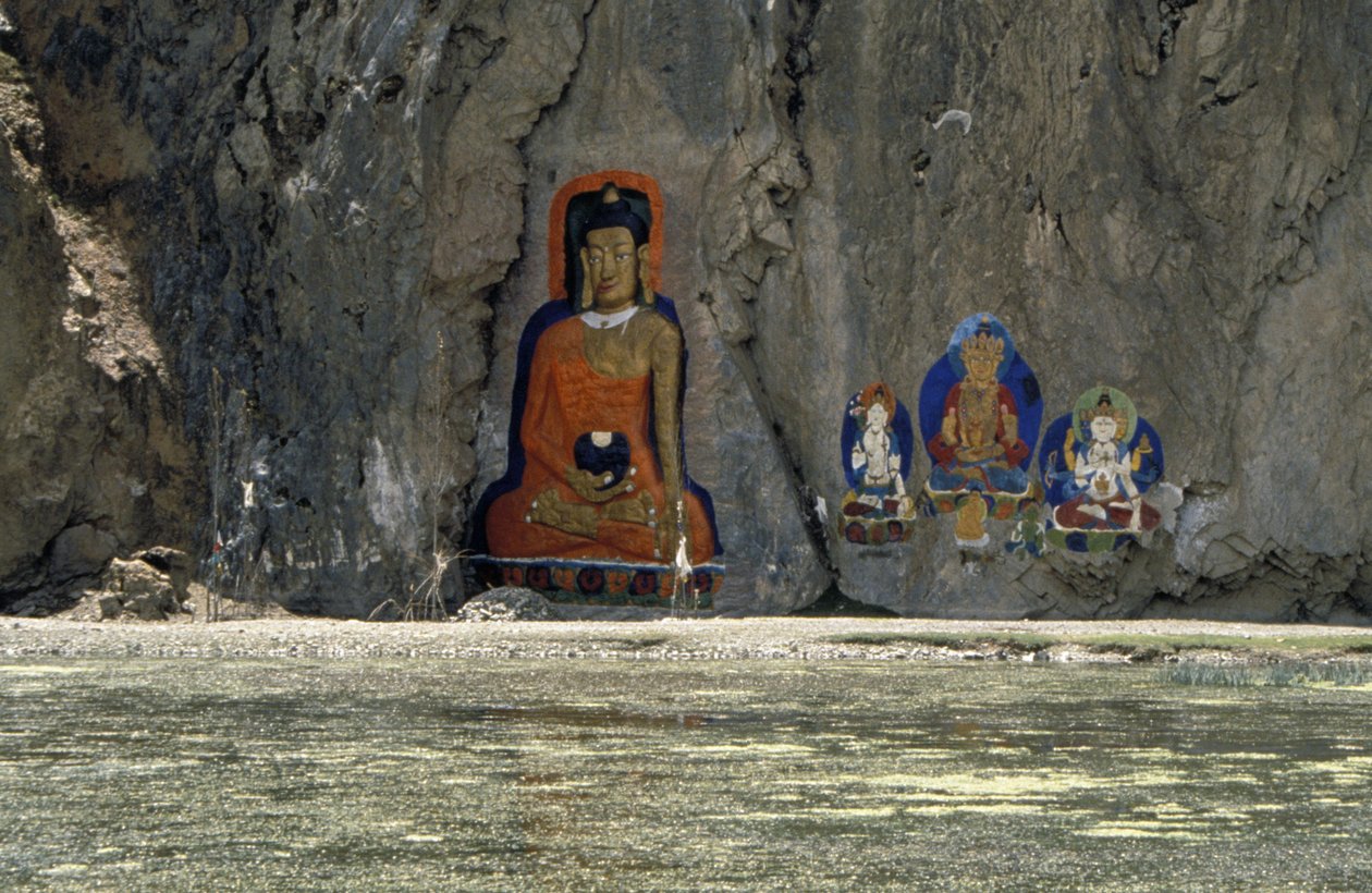 Buddhistische Felsmalereien in Tibet von Unknown