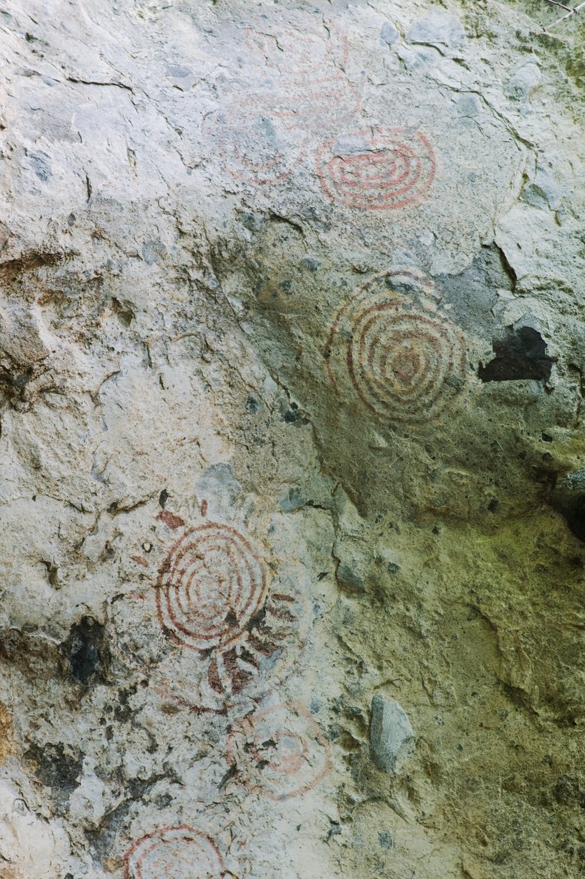 Kenia, Mfangano-Insel, nahe Ukula, prähistorische Höhlenmalereien von Unknown