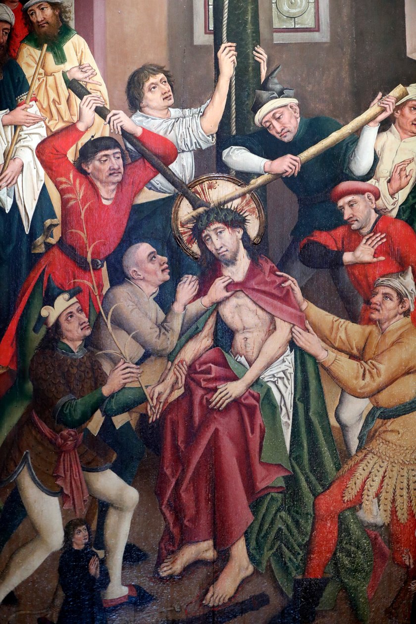 Saint-Pierre-le-Vieux katholische Kirche, Christus in seiner Passion, Jesus wird gegeißelt und mit Dornen gekrönt, Gemälde von Henri Lutzelman 15. Jahrhundert, Straßburg, Frankreich von Unknown