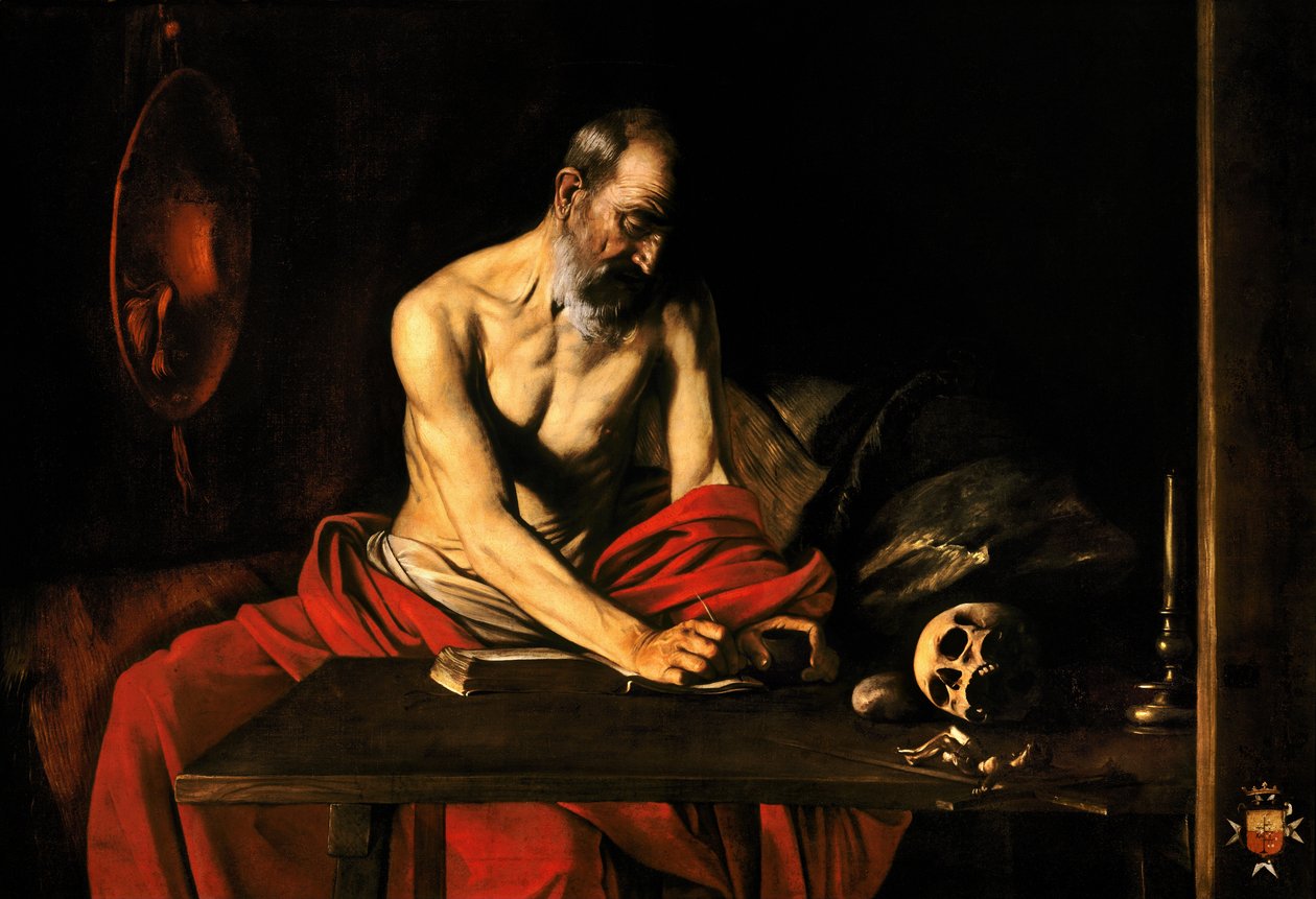 Der heilige Hieronymus beim Schreiben von Michelangelo Merisi Caravaggio