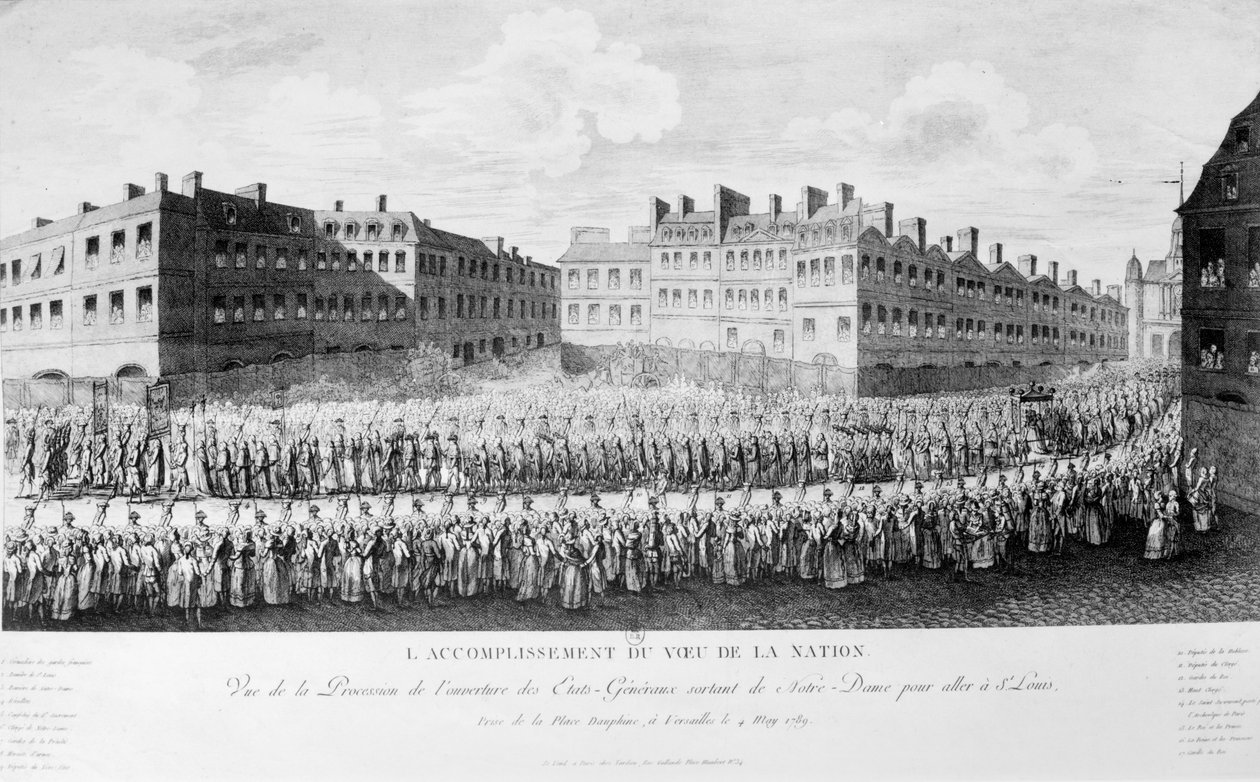 Prozession zur Eröffnung der Generalstände von French School