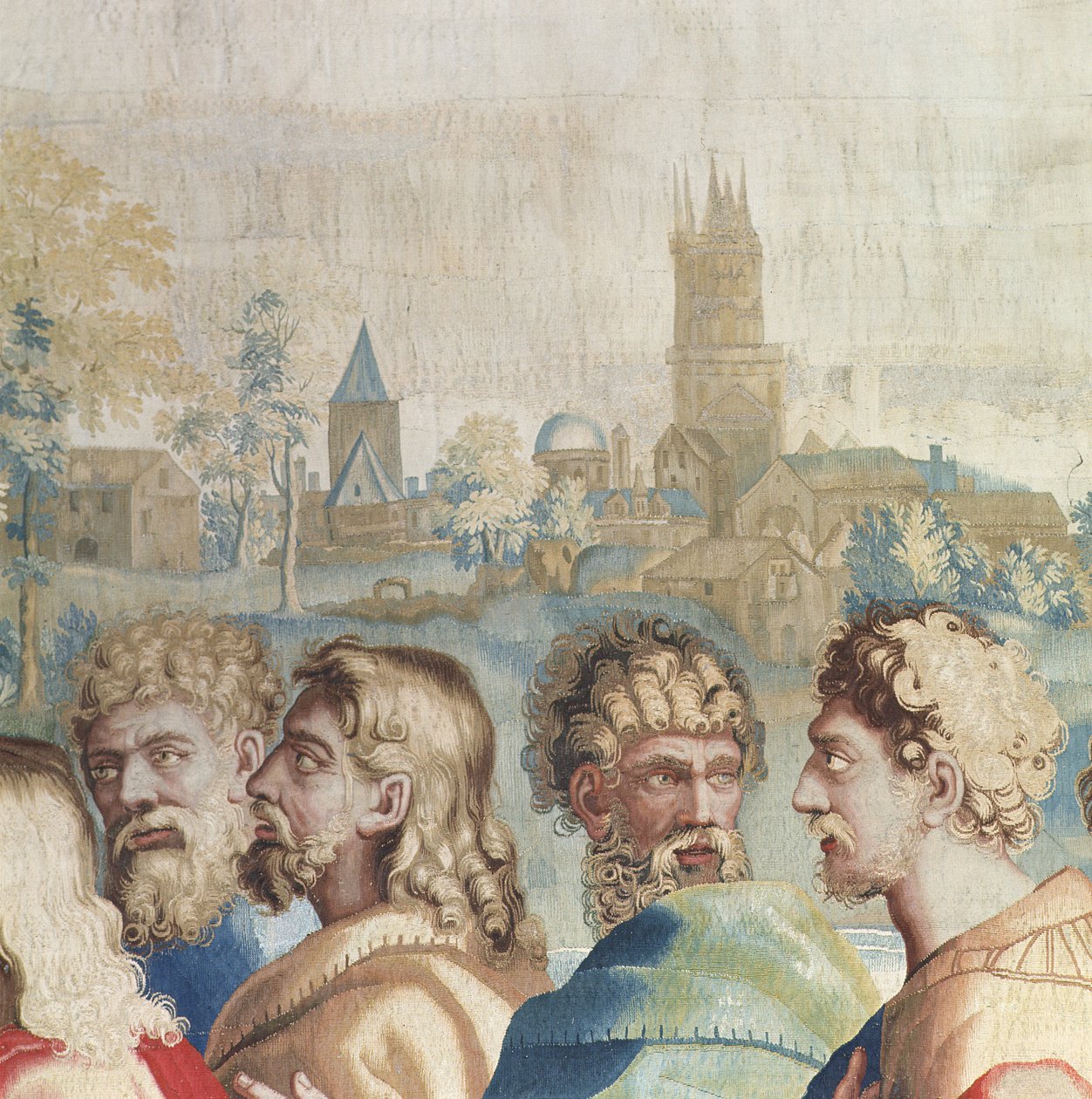 Wandteppich, der die Taten der Apostel darstellt, die Berufung des Heiligen Paulus (Detail) von Raffaello Sanzio Raphael