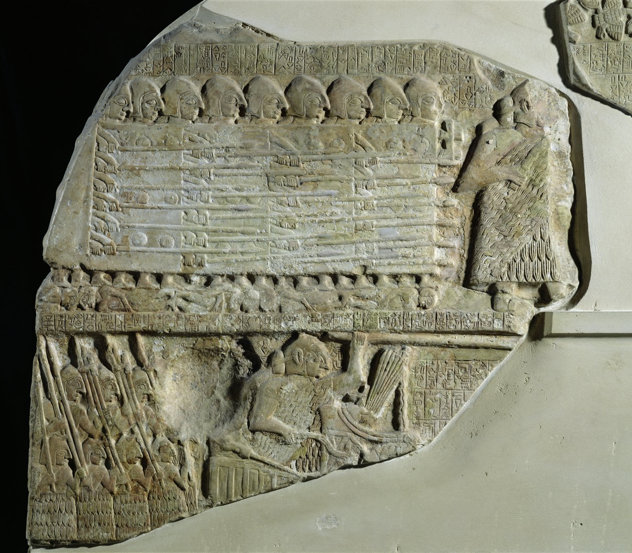 Stele der Geier, gewidmet von Eannatum, Prinz des Staates Lagash, zur Feier seines Sieges über die Stadt Umma, aus Telloh (Antikes Girsu) Frühdynastische Periode ca. 2450 v. Chr. (Kalkstein) von Sumerian