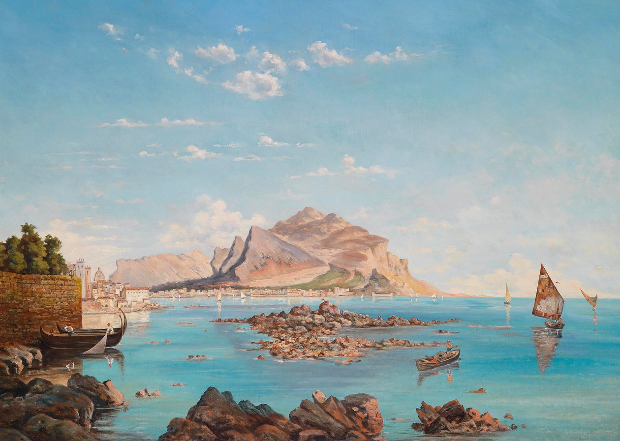 Blick auf Palermo mit dem Monte Pellegrino von Unknown