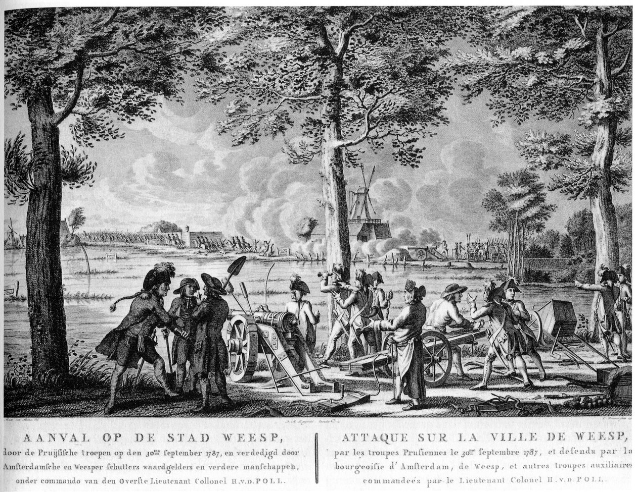 Preußischer Angriff auf Weesp, 1787 von Unknown