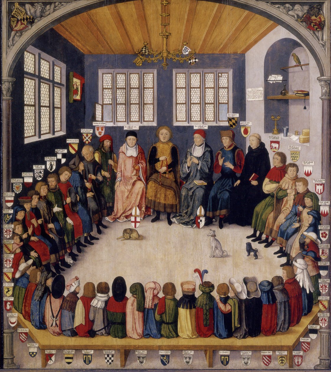 Ratssitzung des Grafen Eberhard des Milden (1392-1417) von Unknown