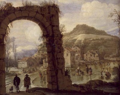 Winterlandschaft mit einem Bogen von AB.C.