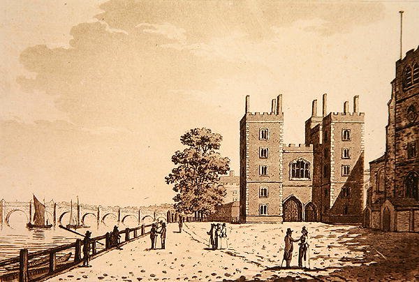Ansicht des Lambeth Palace, ca. 1800 von (after) English School