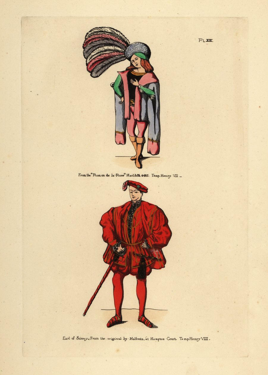 Modische Männerkleidung aus dem 16. Jahrhundert von Unknown
