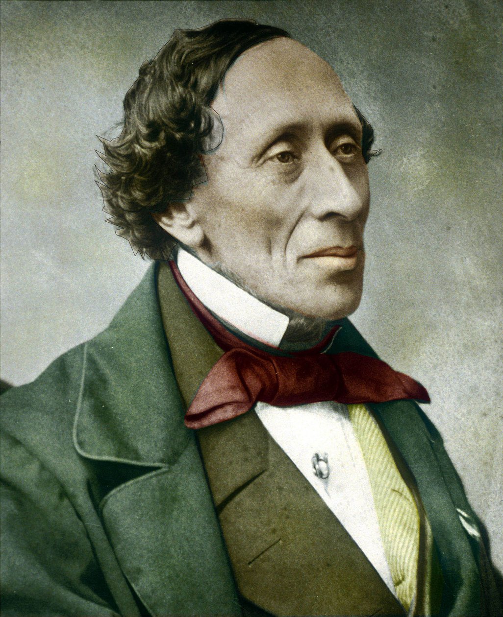Hans Christian Andersen, 1860er Jahre (koloriertes Foto) von Unknown