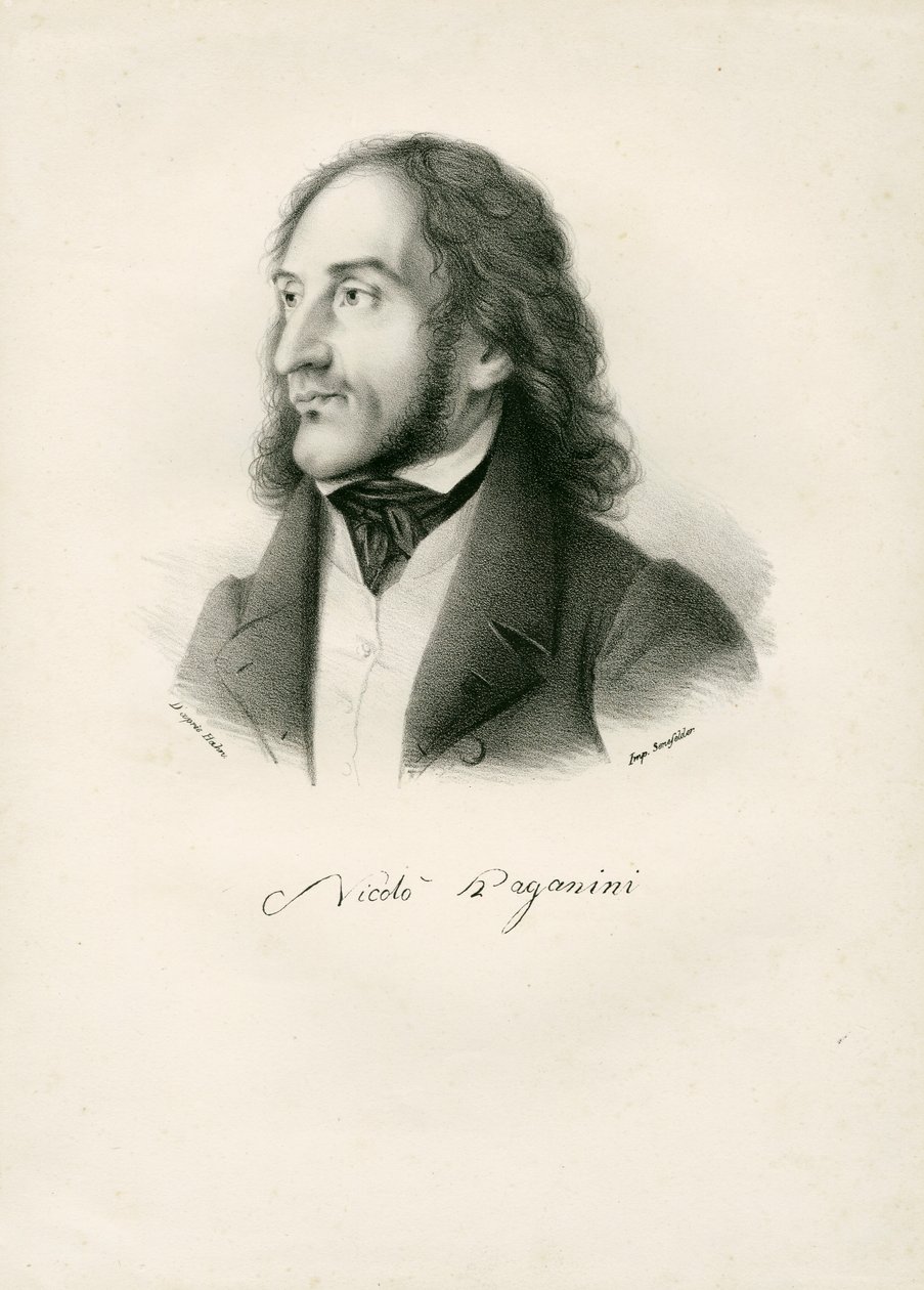 Niccolo Paganini - Porträt von Unknown