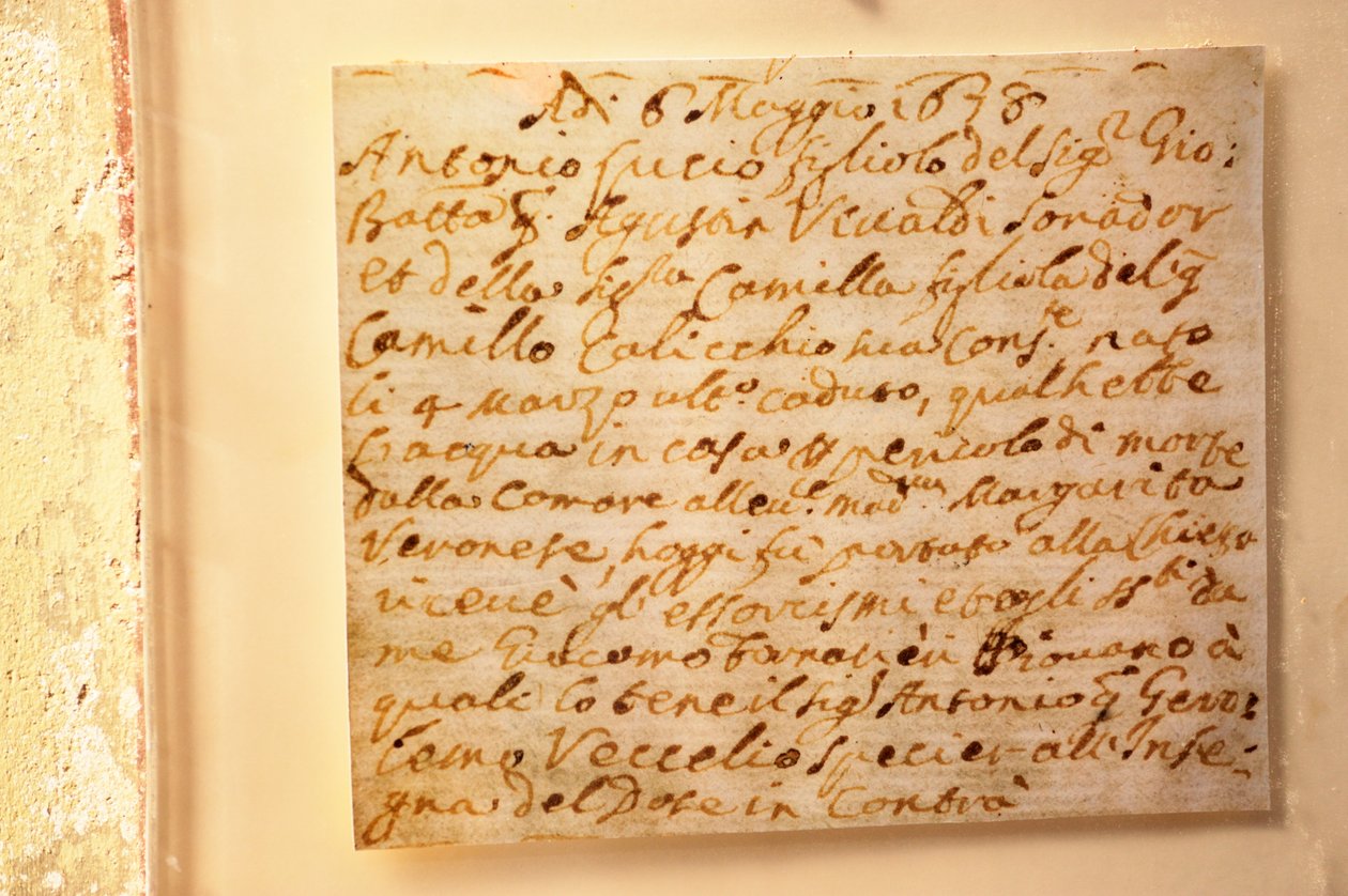 Taufurkunde von Vivaldi von Unknown