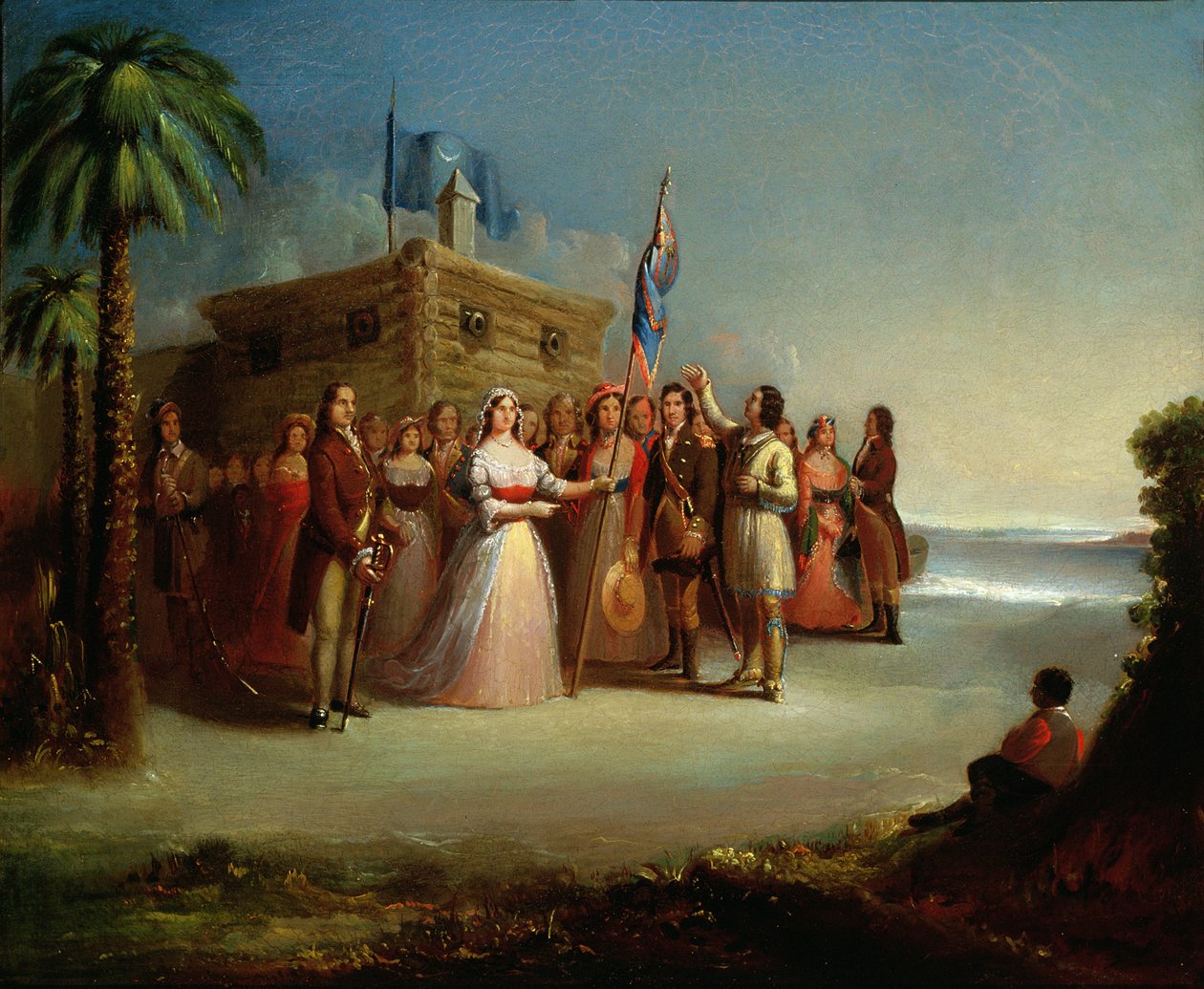 Übergabe der Farben an Colonel W. Moultrie von American School
