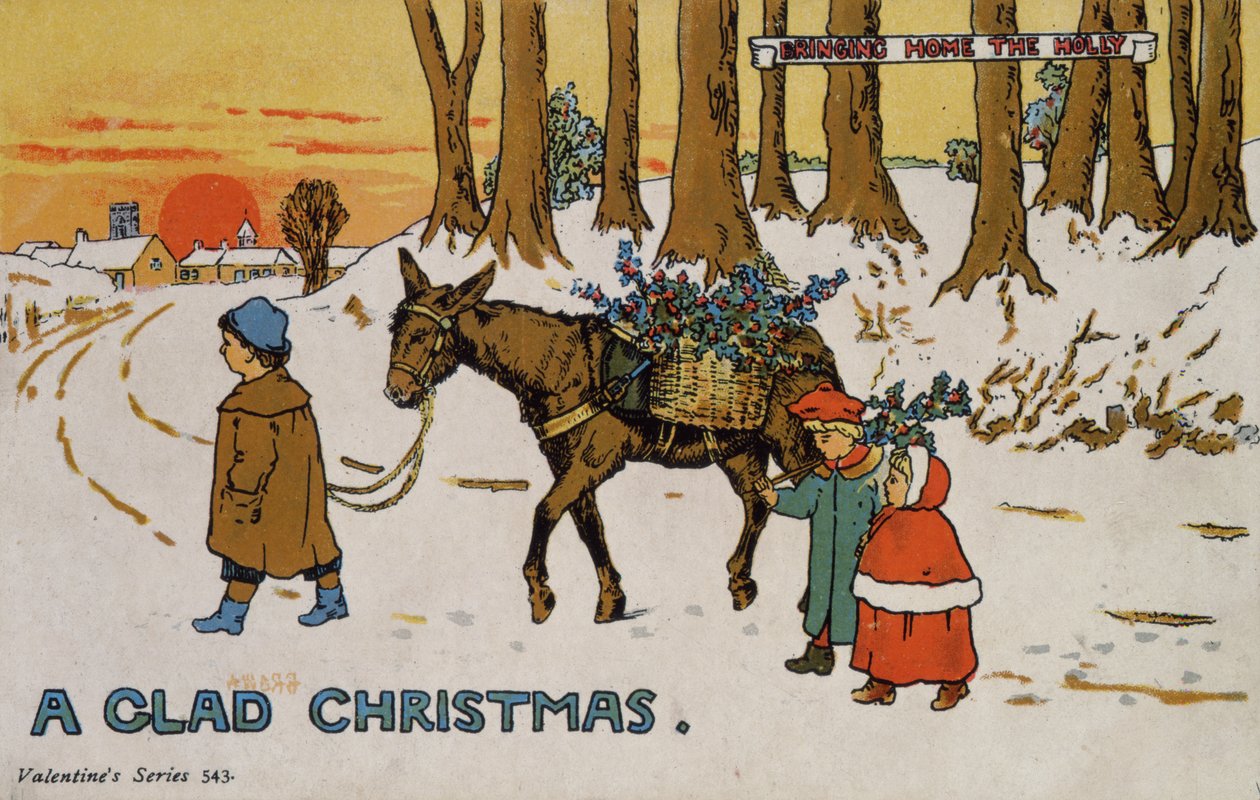 Ein frohes Weihnachten - Heimbringen des Stechpalmenzweigs von English School