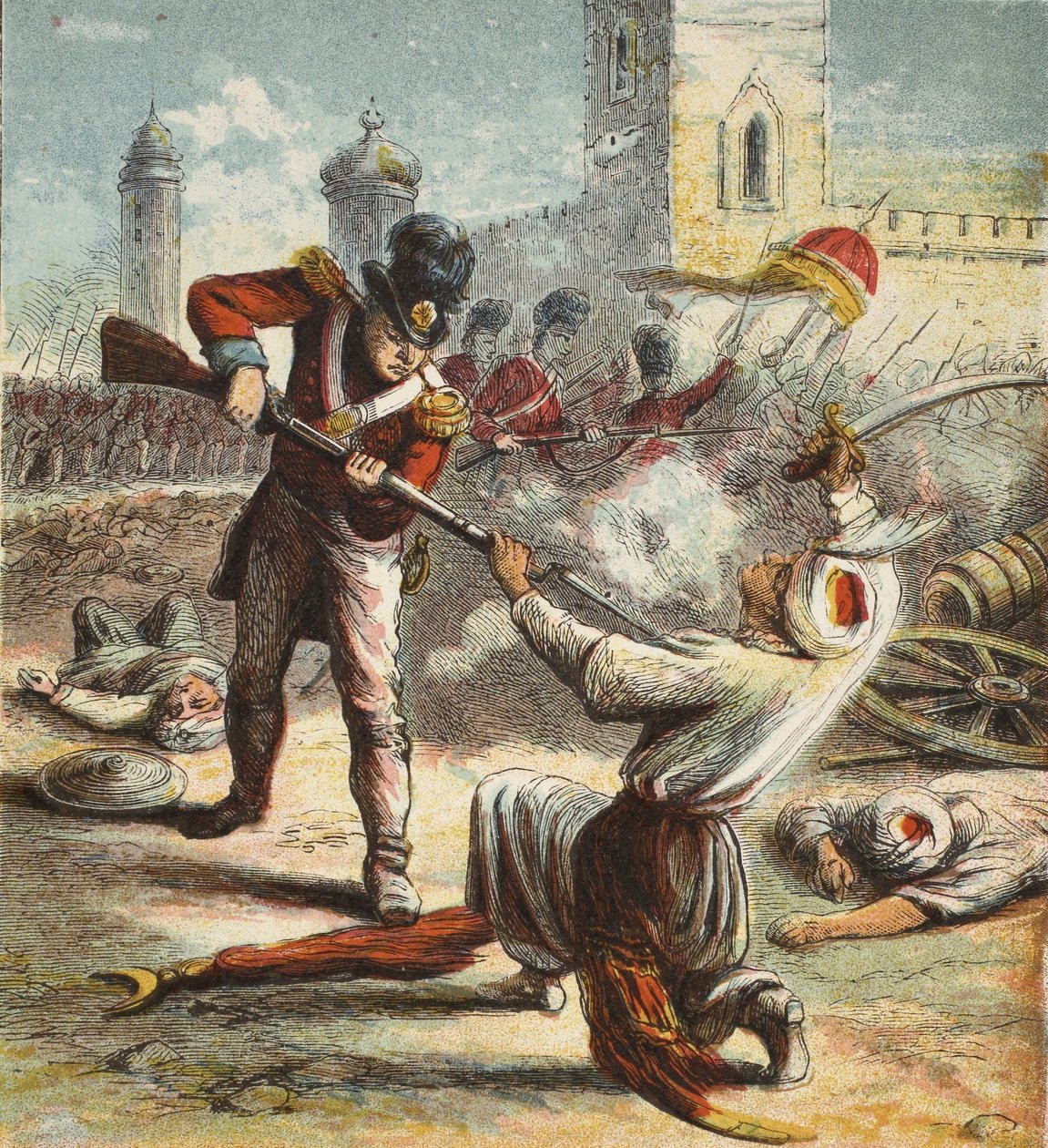 Eroberung von Seringapatam von English School