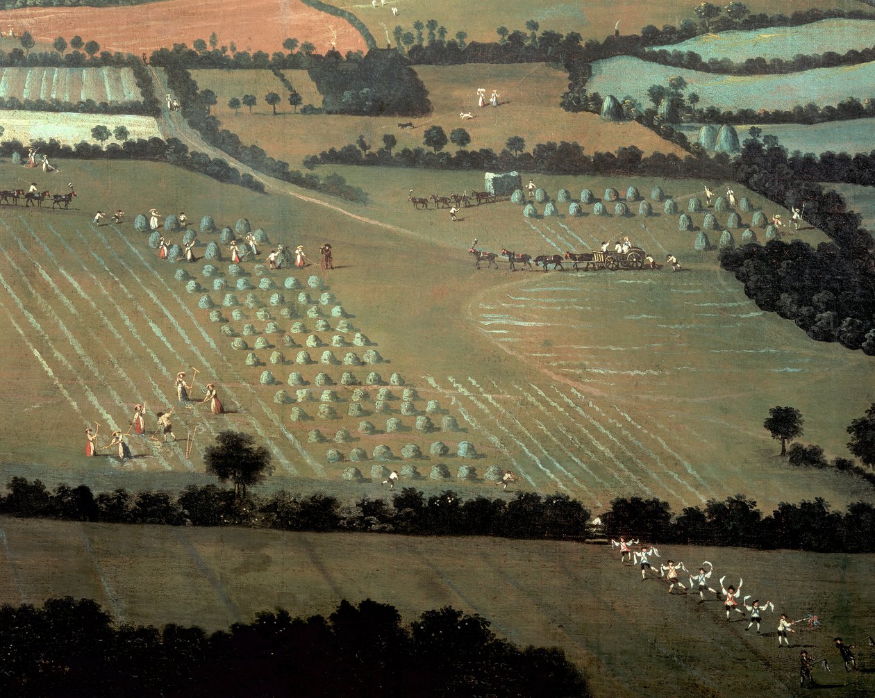 Landschaft um Dixton Manor, ca. 1725 (Detail) von English School