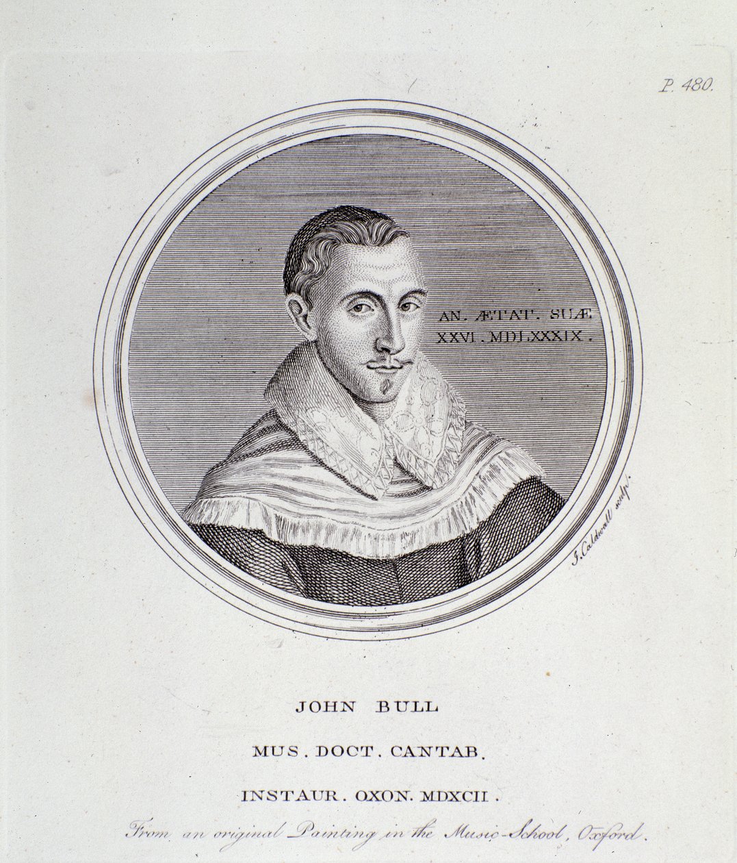 Porträt des englischen Komponisten John Bull (1562-1628) von English School
