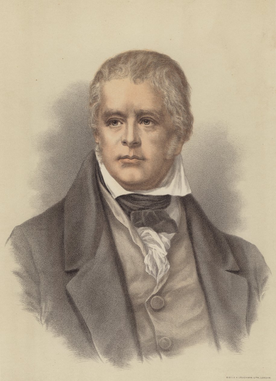 Sir Walter Scott, schottischer Romanautor und Dichter von English School