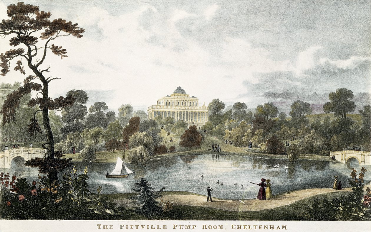 The Pittville Pump Room, Cheltenham, ca. 1835 von English School