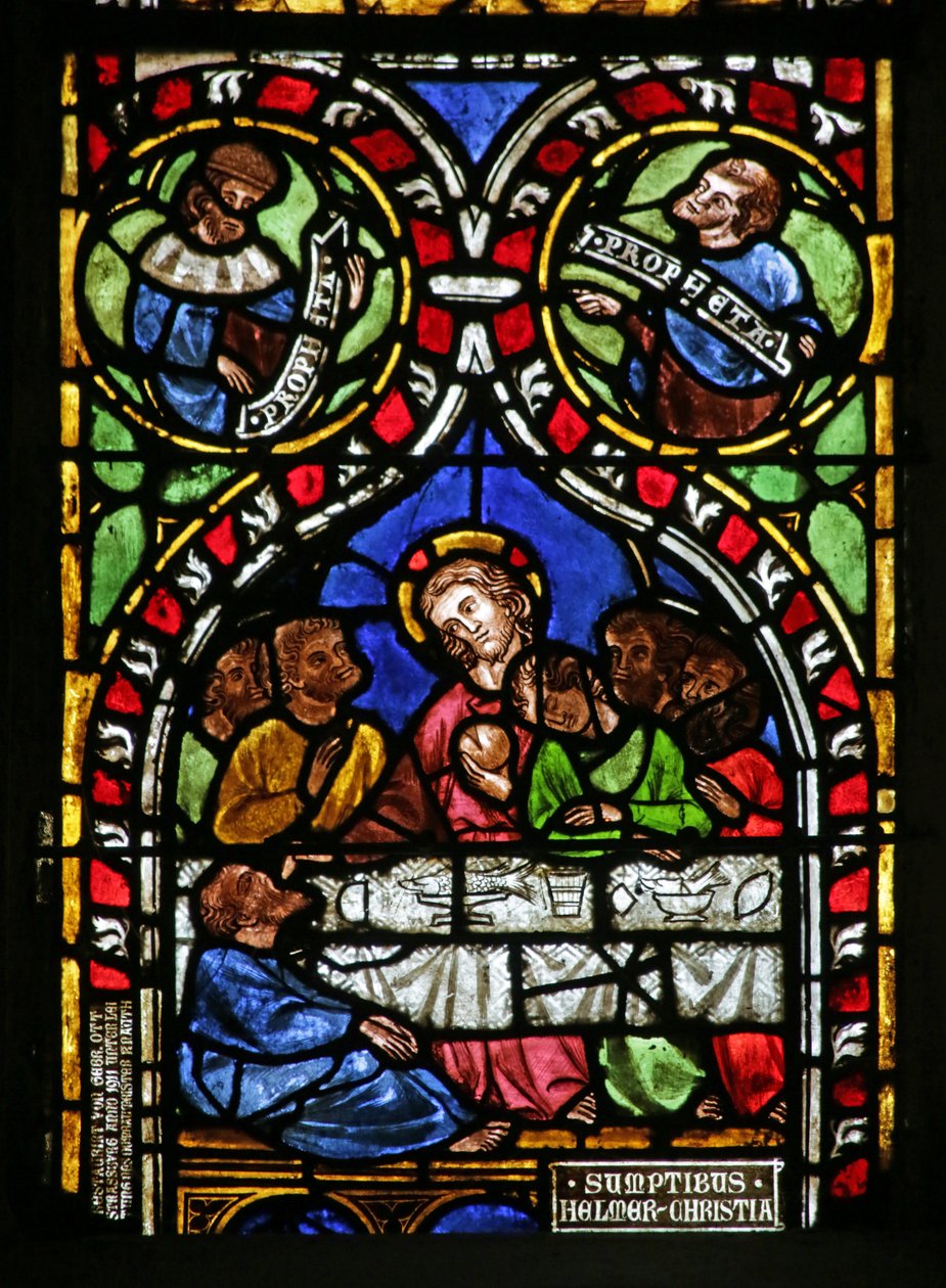 Fenster mit dem letzten Abendmahl von French School