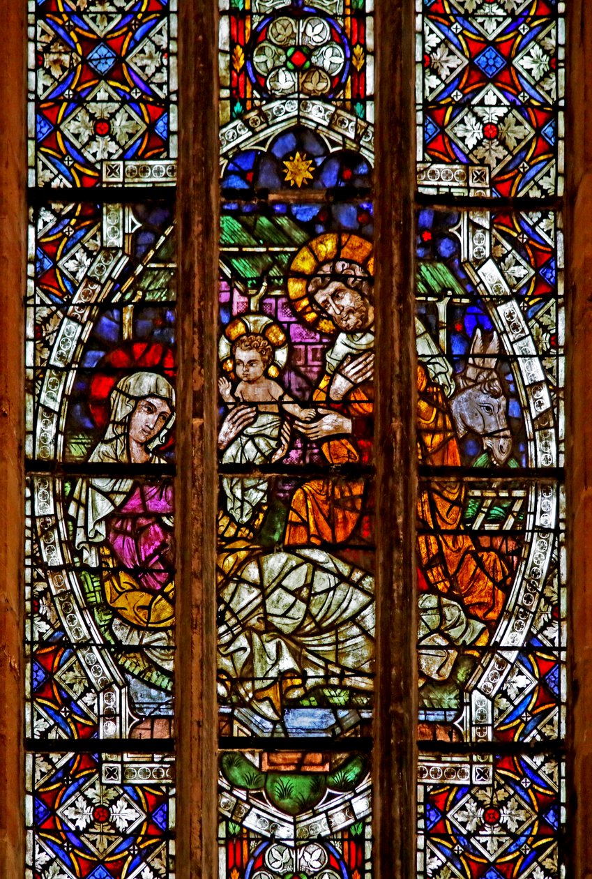 Fenster mit der Geburt Christi von French School