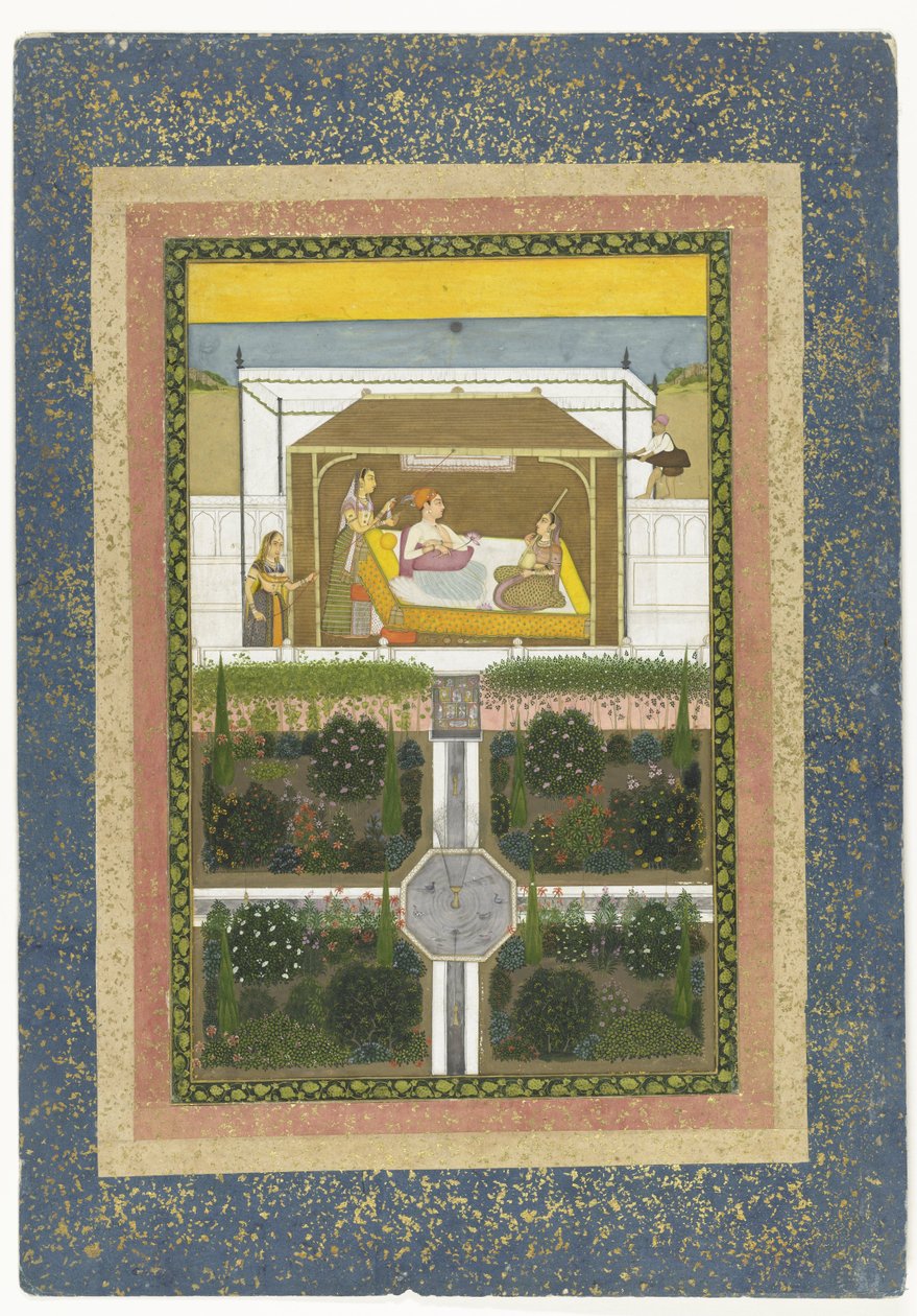 Prinz in einem Garten, ca. 1775-99 von Indian School