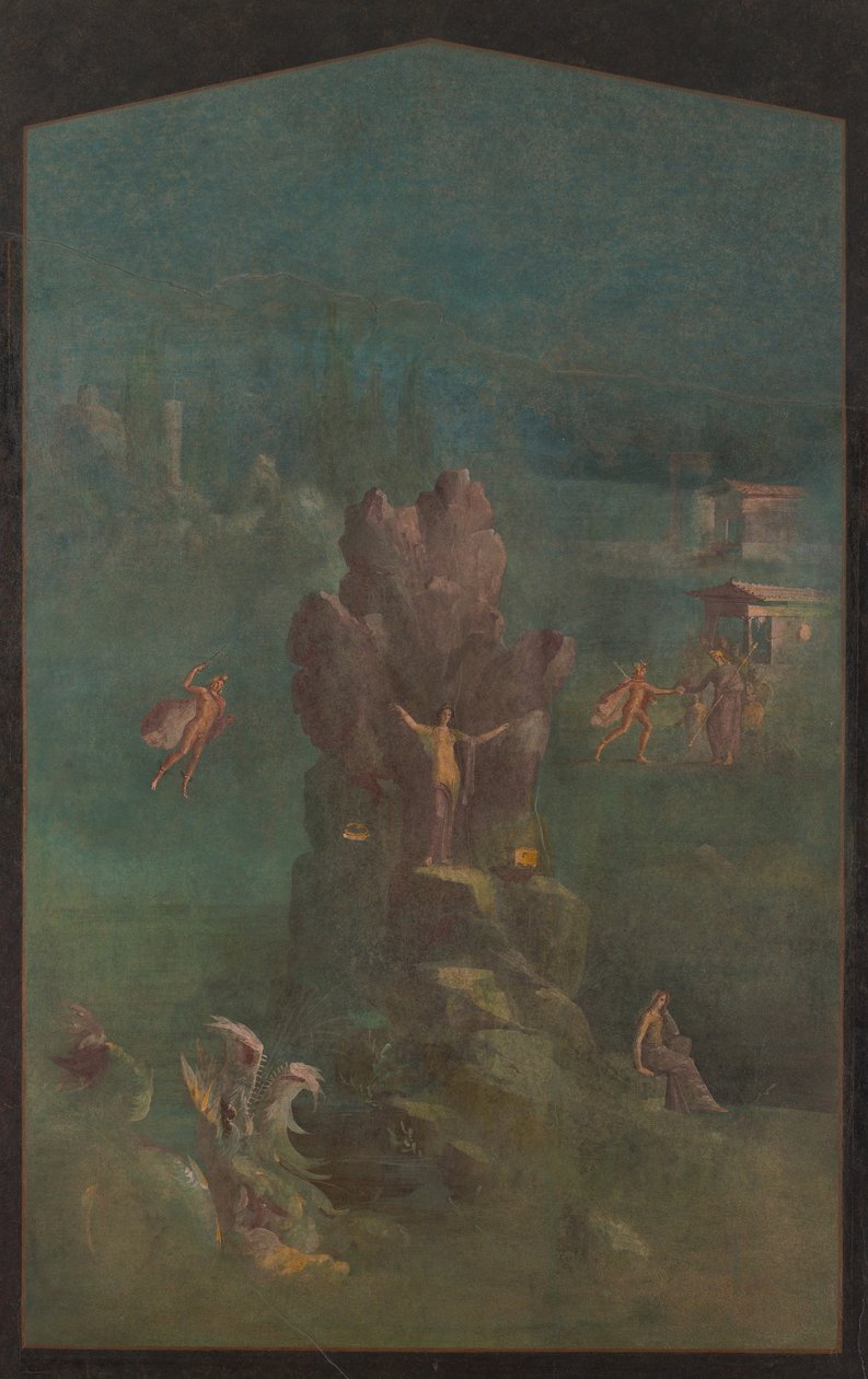 Perseus und Andromeda in der Landschaft, aus der kaiserlichen Villa in Boscotrecase von Roman