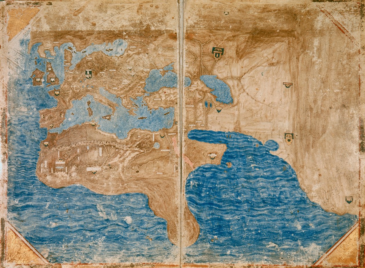 Karten 2v und 3r des Mediceo-Atlas (Gaddi 9) von Unknown