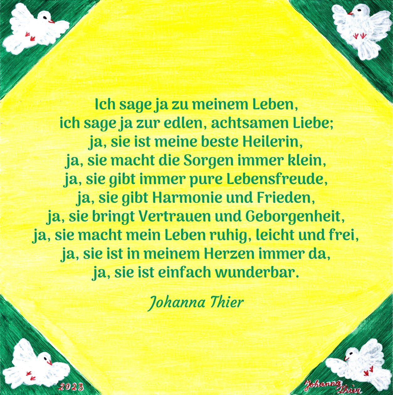Ich sage ja - Version 2 von Johanna Thier