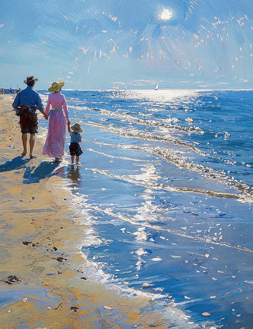 Landschaft mit abgelegenen Strand von F. Abderrahim