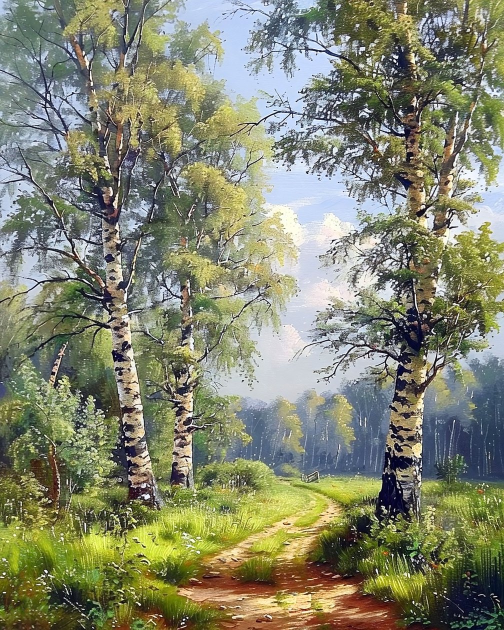 Landschaft mit verzaubertem Wald von F. Abderrahim