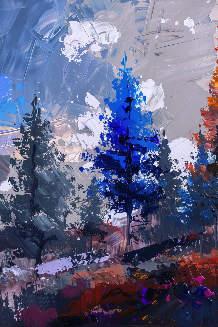 Schöne Landschaft mit Wald von F. Abderrahim