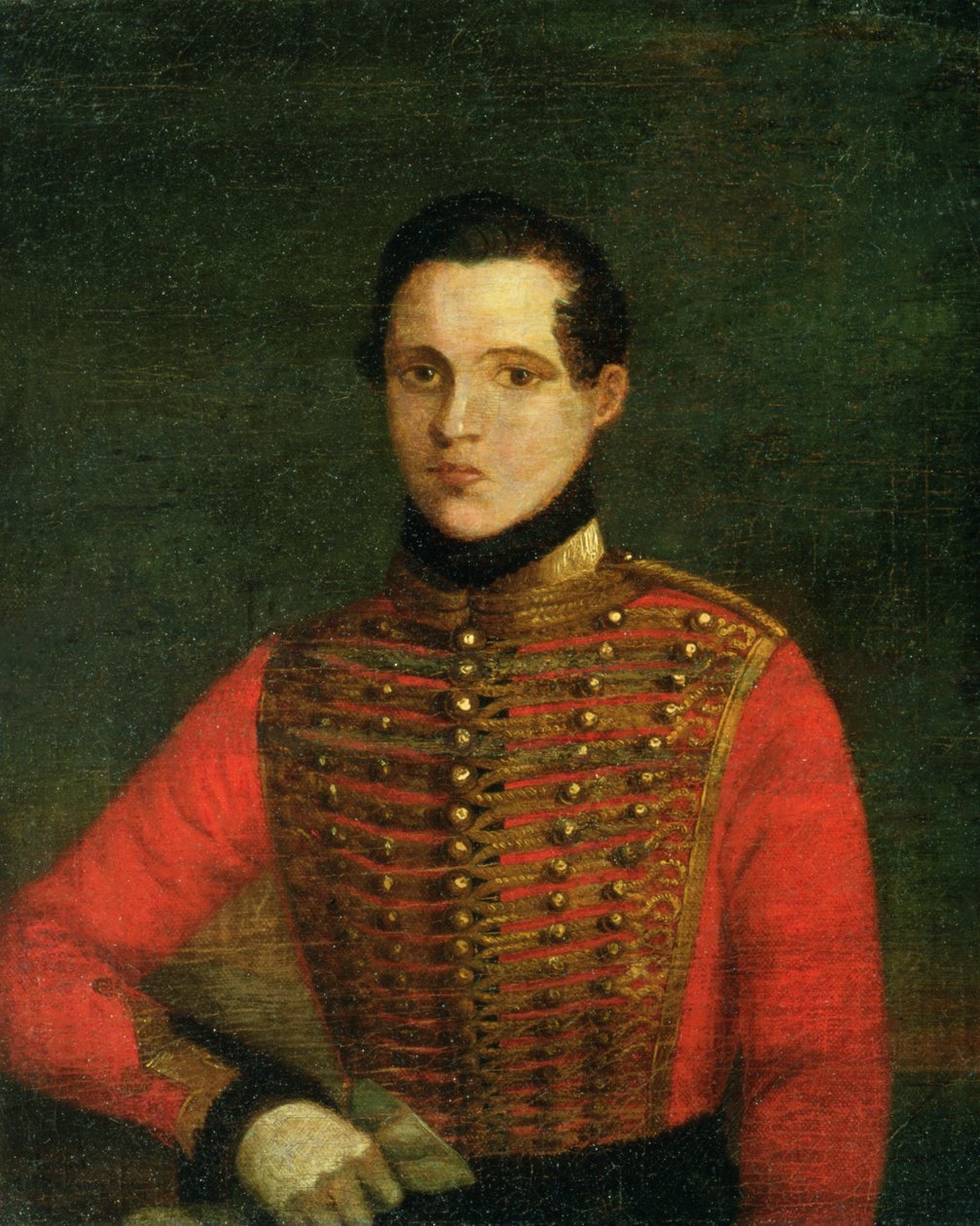 Porträt des Dichters Michail Lermontow, 1830er Jahre von A. Chelyshev