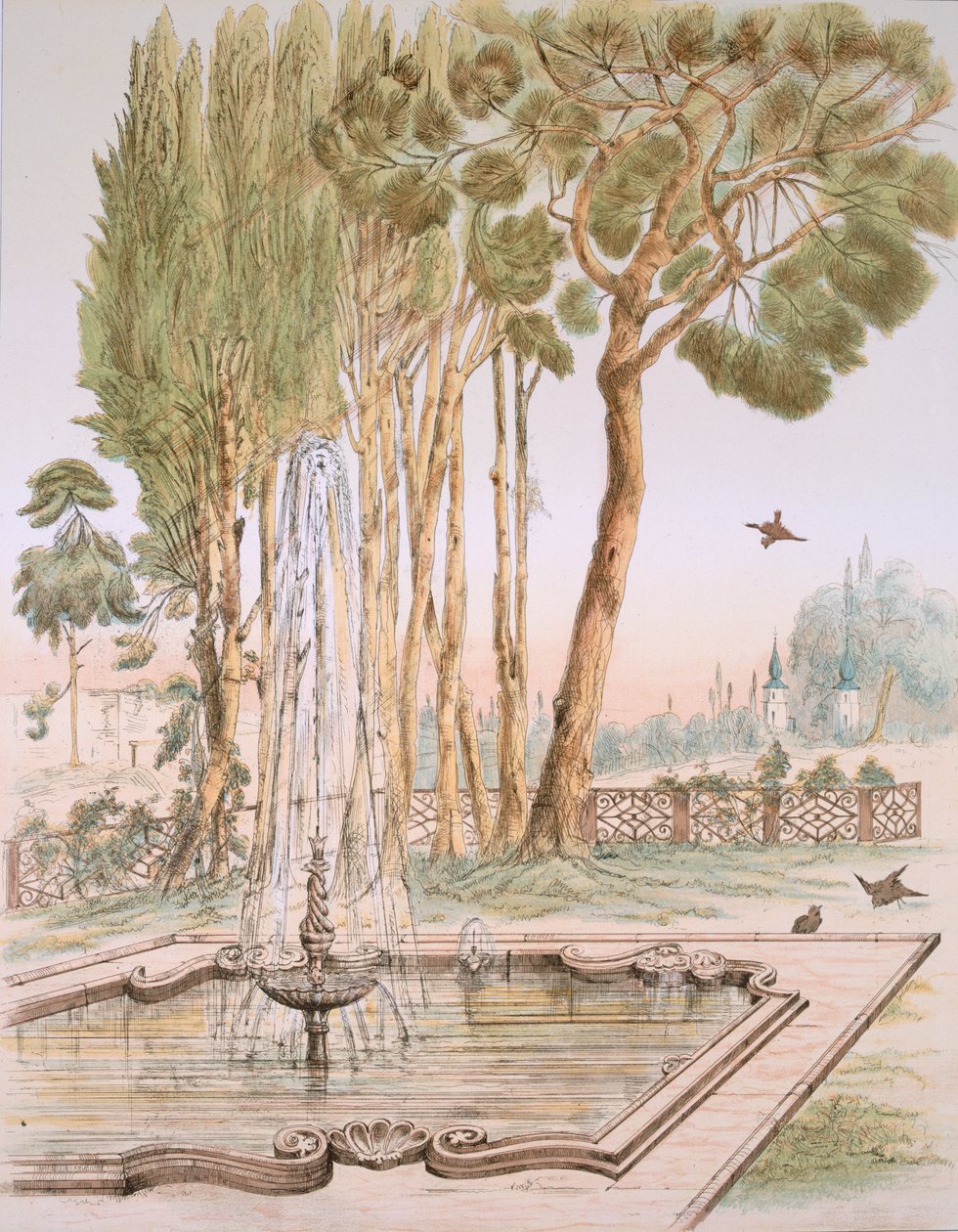 Ein Garten in der Türkei, 19. Jahrhundert von A. de Beaumont