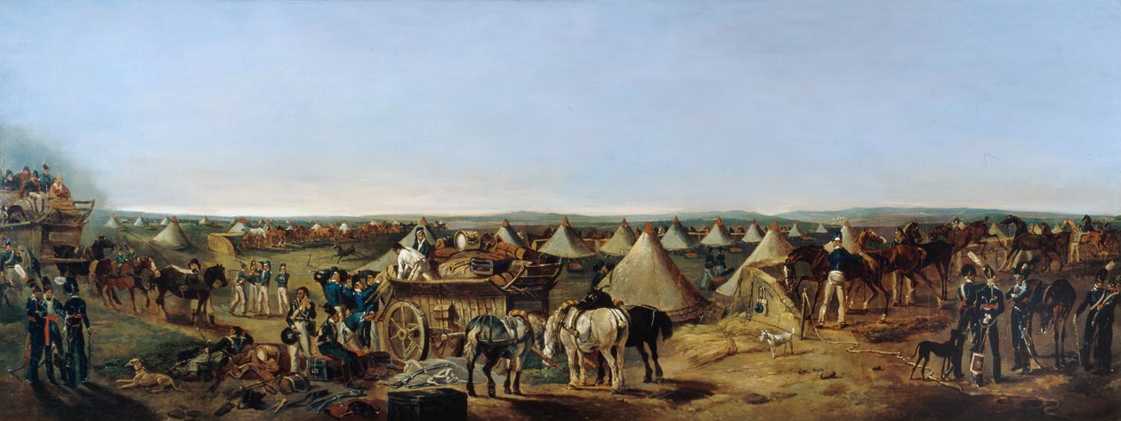 Das 10. Dragonerregiment kommt im Lager an, Brighton, ca. 1803 von A.E. Eglington