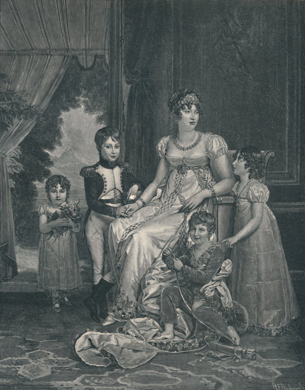 Marie-Annunciade-Caroline Bonaparte, um 1810, 1896 von AE Anderson
