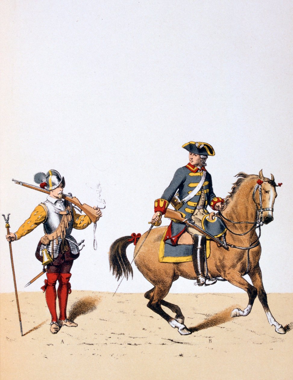 Französische königliche Truppen, um 1750 1887 von A. Lemercier