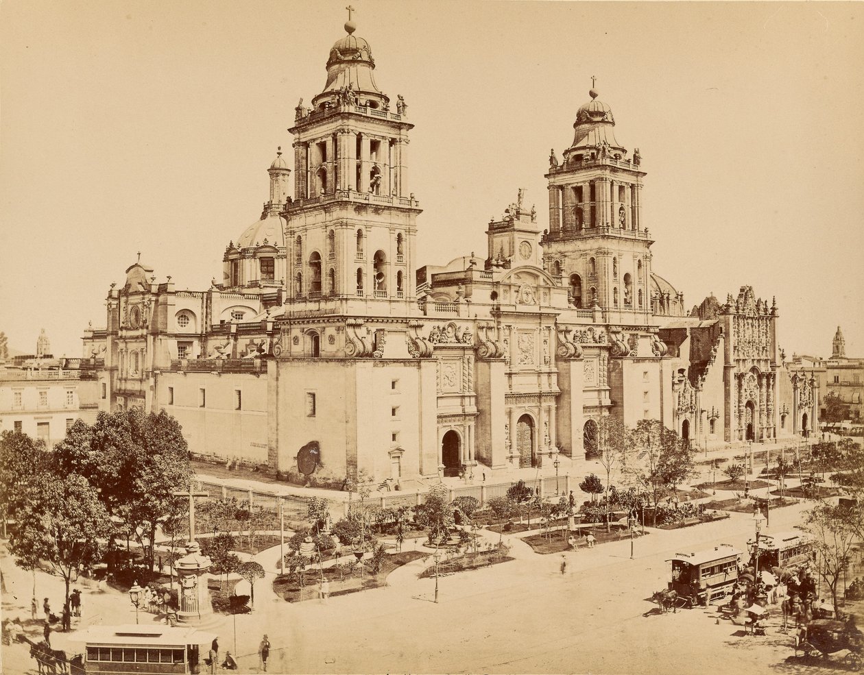 Vistas Mexicanas. Mexiko. Die Kathedrale. von Abel Briquet