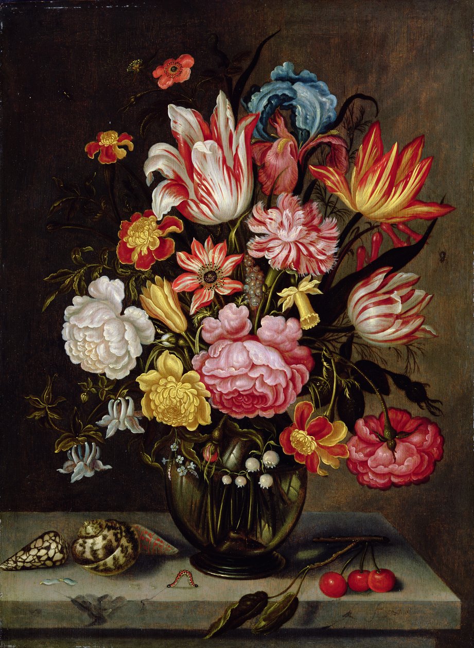 Stillleben mit Blumen in einer ovoiden Vase von Abraham Bosschaert