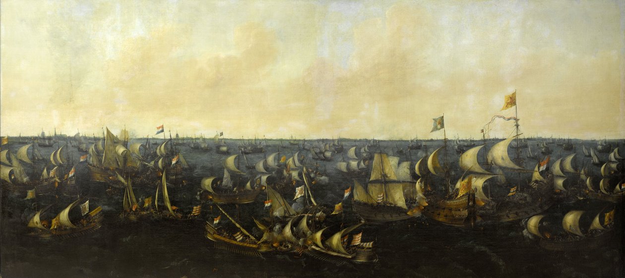 Schlacht auf der Zuiderzee von Abraham de Verwer  