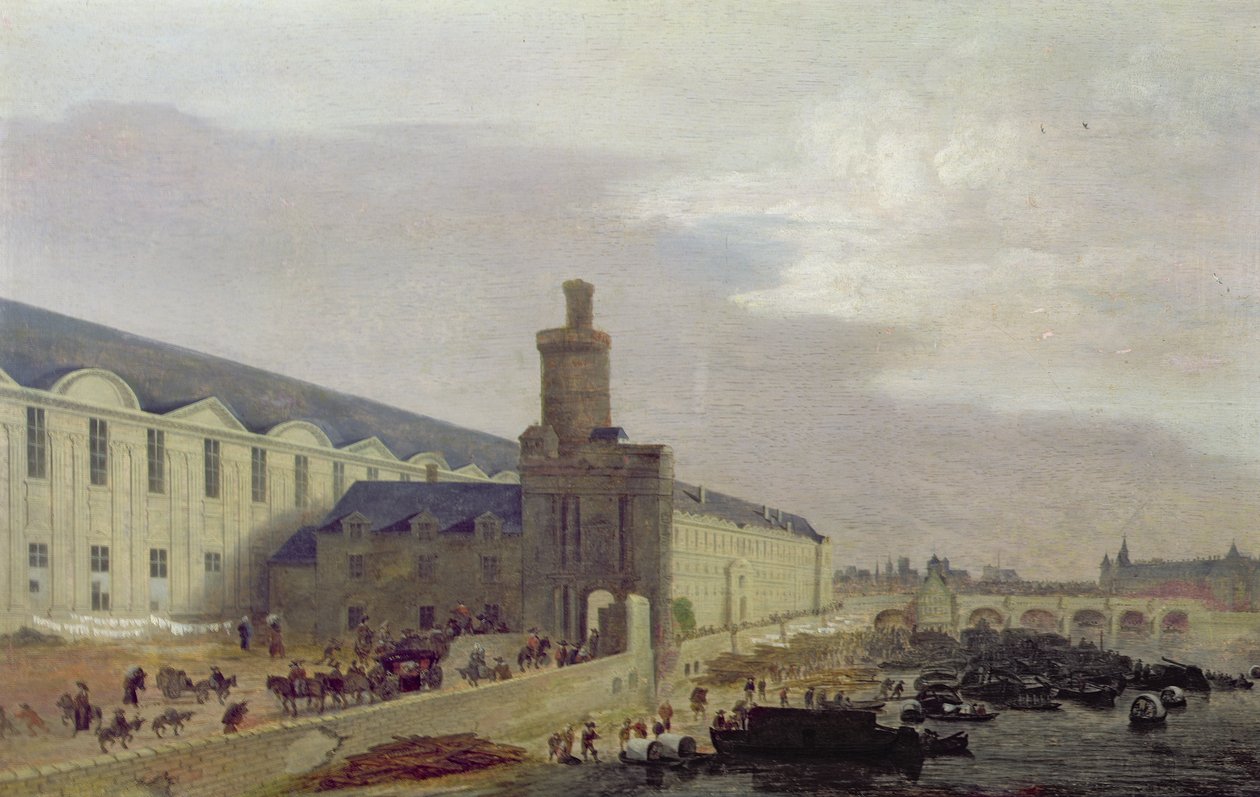 Galerie du Louvre und die Porte Neuve, ca. 1640 von Abraham de Verwer