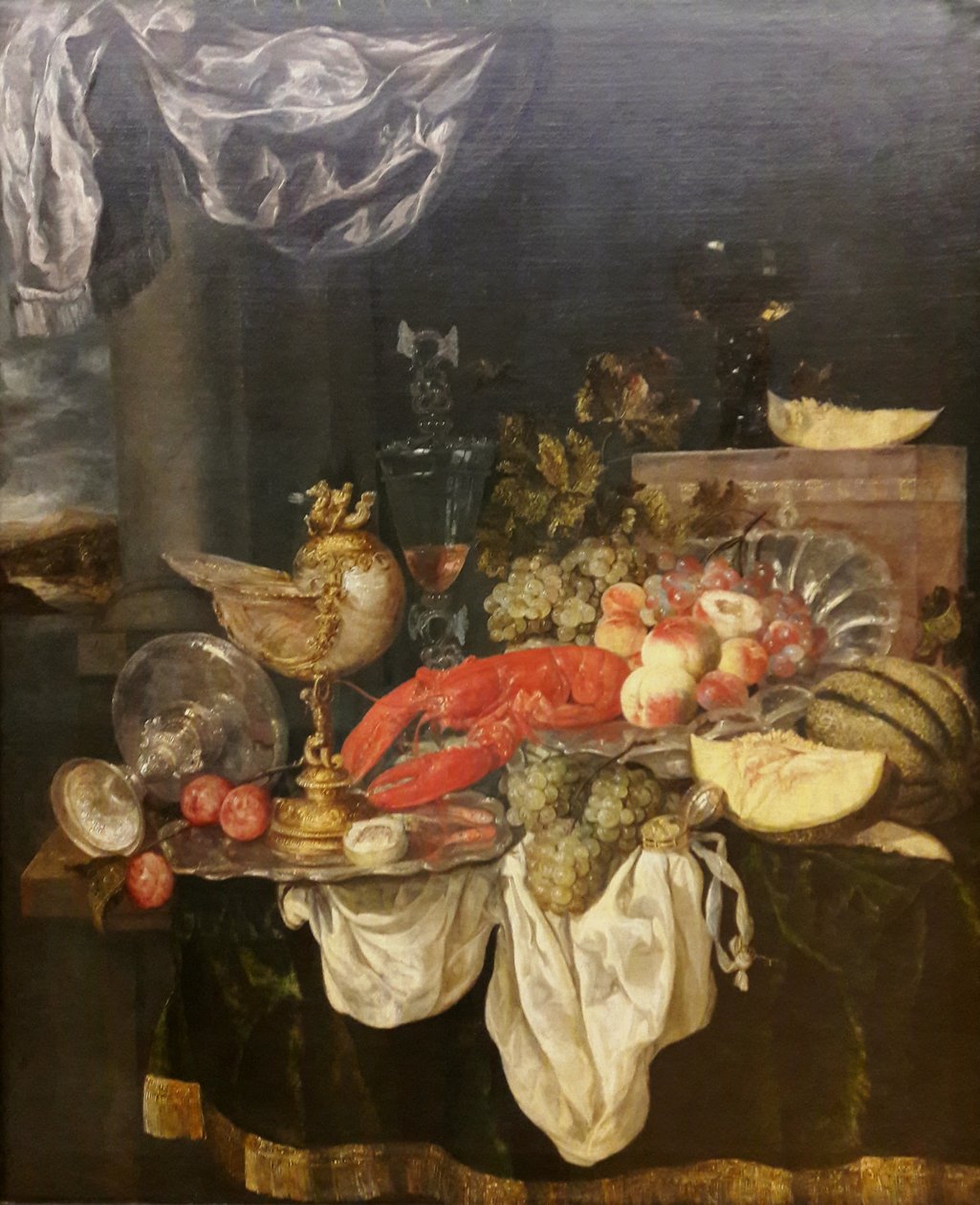 Großes Stillleben mit Hummer von Abraham van Beijeren