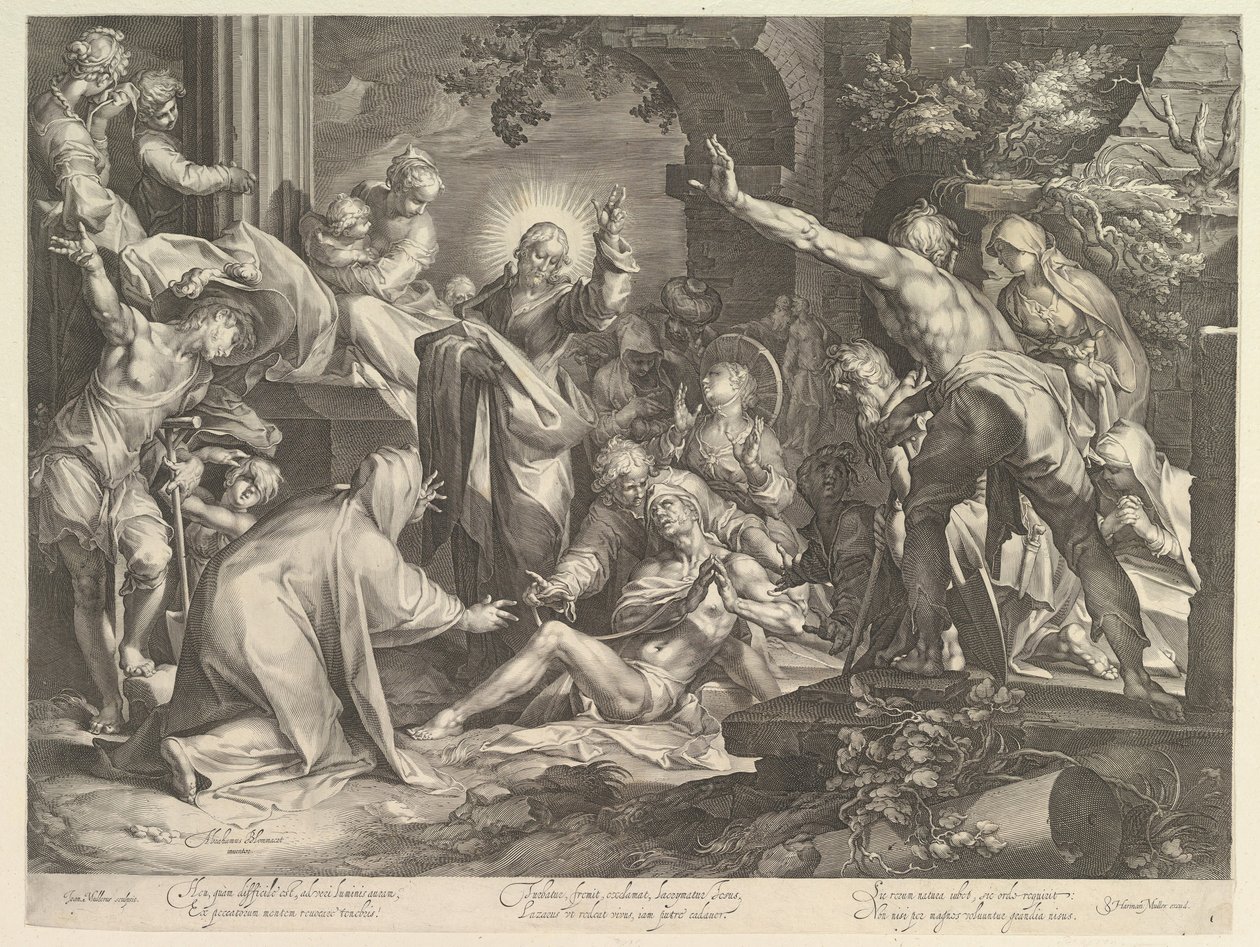 Auferweckung des Lazarus von Abraham Bloemaert