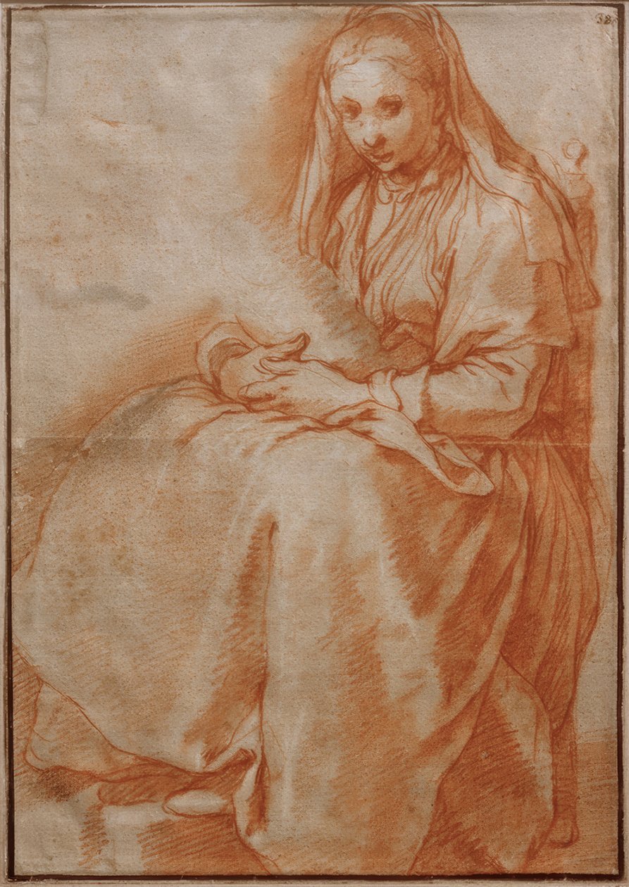 Sitzende Frau mit Kind von Abraham Bloemaert