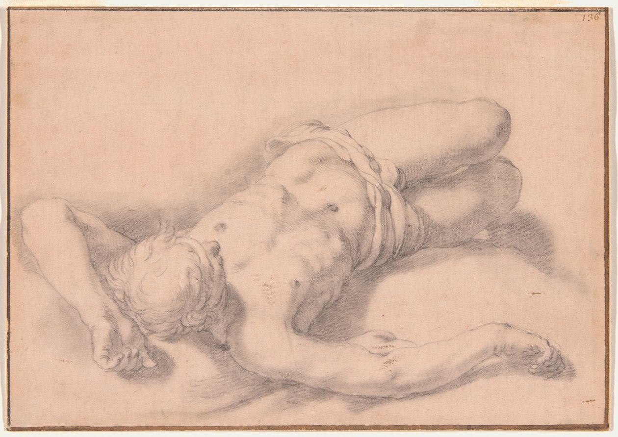 Studie eines nackten Mannes von Abraham Bloemaert