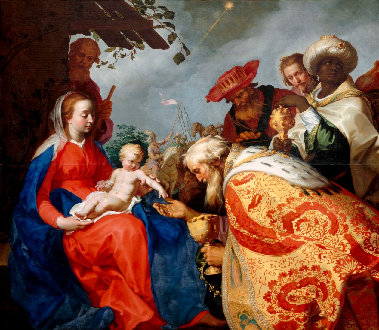 Die Anbetung der Könige, 1624 von Abraham Bloemaert