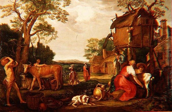 Die Vertreibung von Hagar und Ismael von Abraham Bloemaert