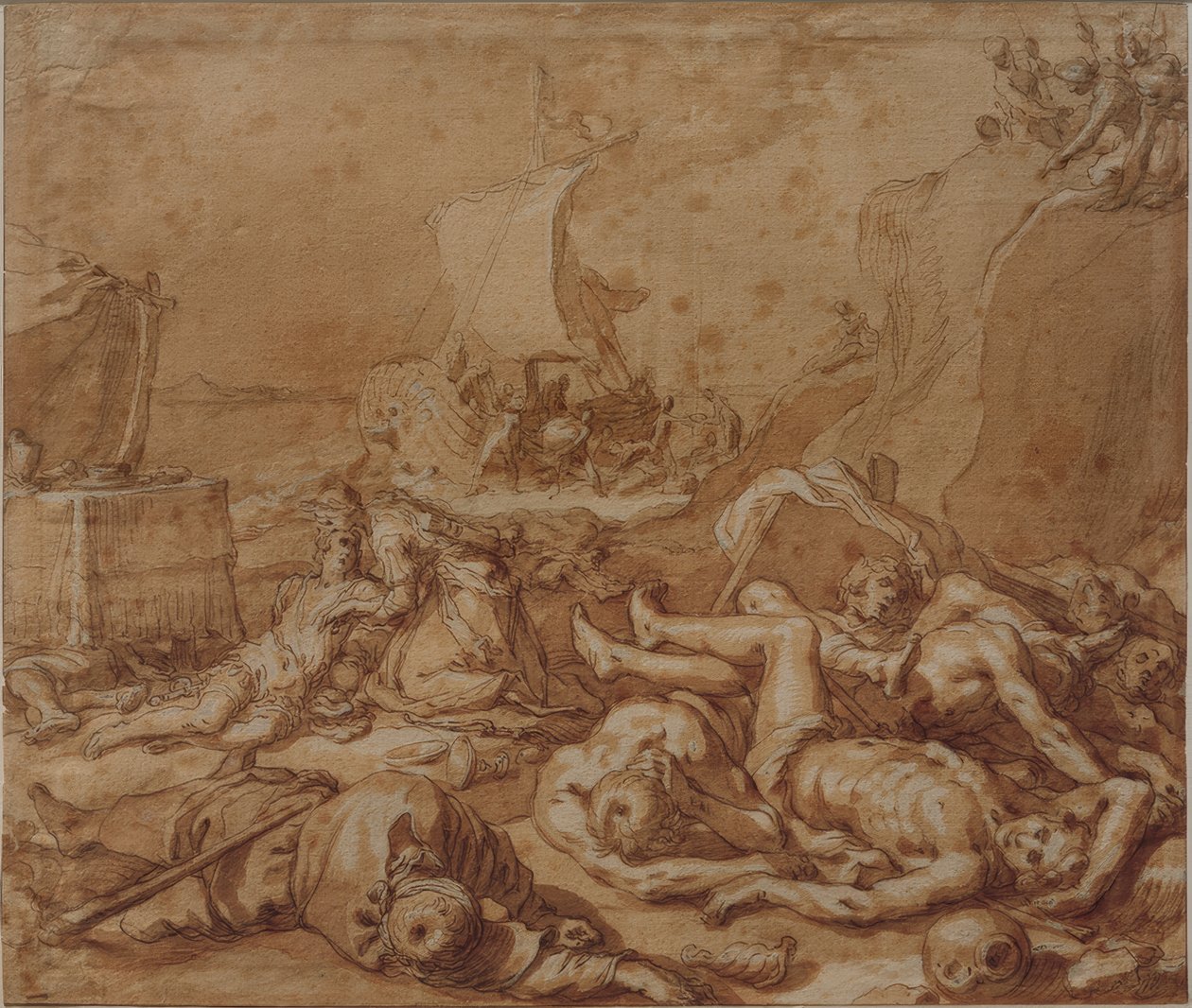 Theagenes und Chariclea nach dem Schiffbruch von Abraham Bloemaert