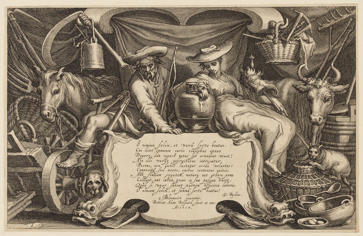 Titelseite, "Die Bauernhaus- und Landschaftsserie" von Abraham Bloemaert