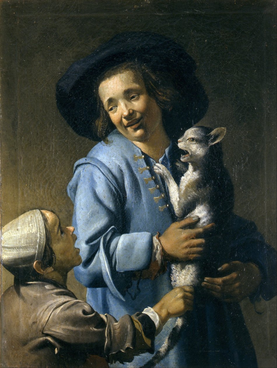 Jugendliche spielen mit der Katze von Abraham Bloemaert